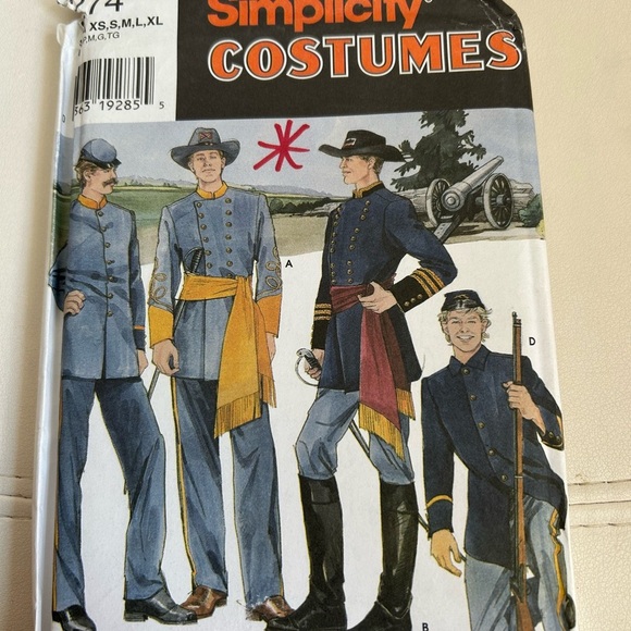 4/$50 Simplicity 7274 adult xs-xl Civil War Costume Pattern 🪡 - Picture 1 of 7